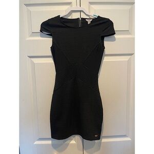 Cute Black GUESS‎ Bodycon Ribbed Dress